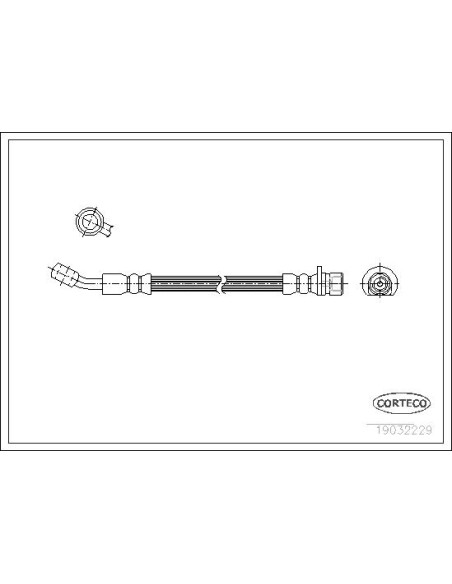 Bremžu šļūtene Delphi LH0174,  19032229, 46431SM4934, 1987476928